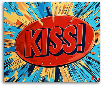 Malowanie po numerach: Neon Kiss! Obraz z numerkami