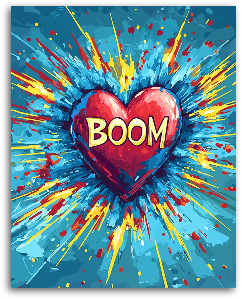 Serce Boom – Malowanie Po Numerach | ART WAY