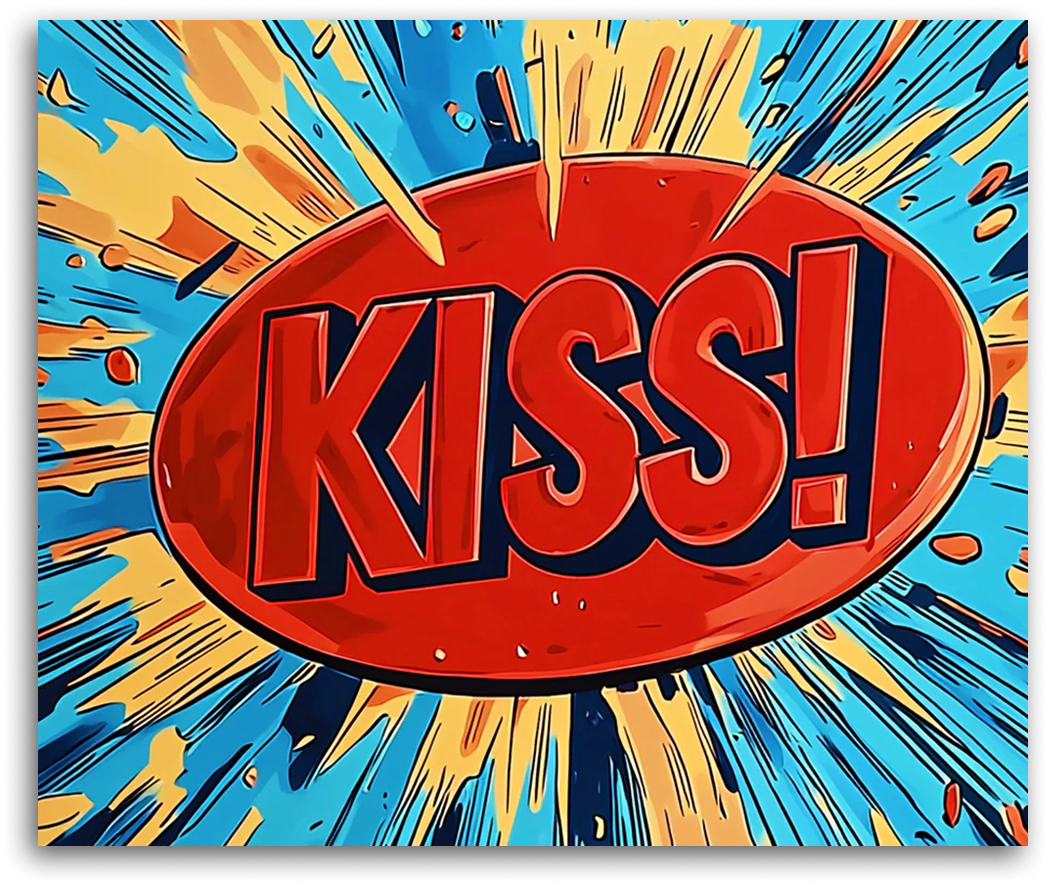  Malowanie po numerach: Neon Kiss! Obraz z numerkami